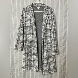 MELLODAY Black and White Textured Coat